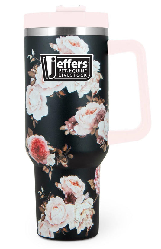 40 oz Handle Tumbler with Lid & Straw