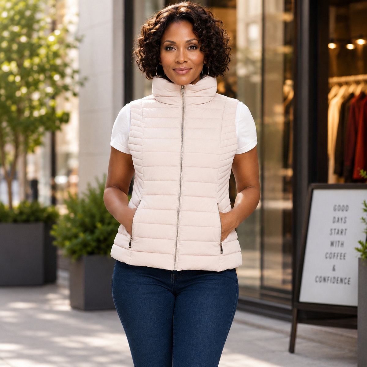 PuffTech High Collar Quilted Vest, photo 2