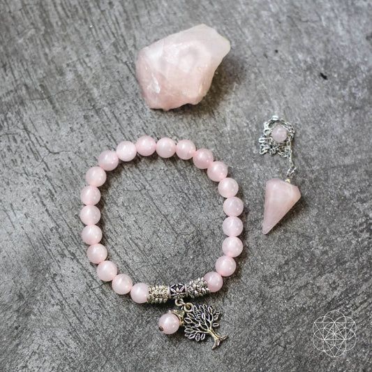 Rose Quartz Crystal Set